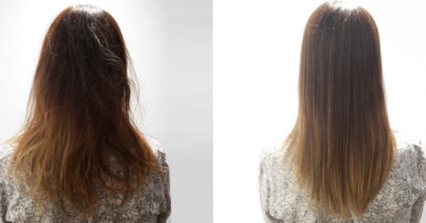 nawilżanie włosów przed i po - sposoby jak nawilżyć suche włosy